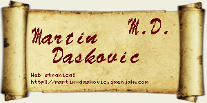 Martin Dašković vizit kartica